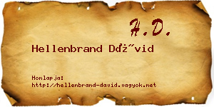 Hellenbrand Dávid névjegykártya