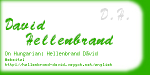 david hellenbrand business card